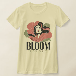 Bloei Stoutmoedig Vrouwelijk Botanisch Portret T-shirt