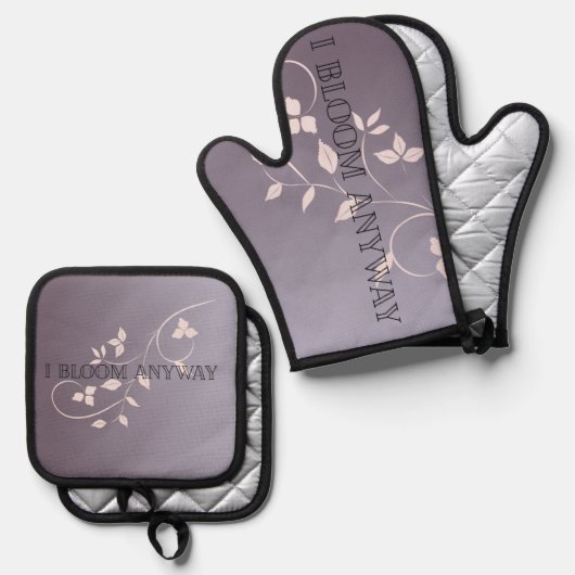 Bloei toch Mitts Ovenwant & Pannenlap Set (Voorkant / Achterkant)