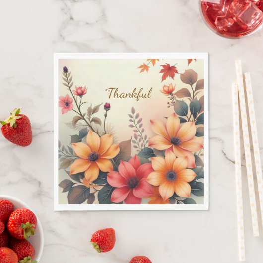 Bloei van Autumn Paper Napkins Servet (Insitu)