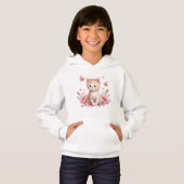 Bloei van Blijdschap – Waterverf Hoodie voor Kinde (Voorkant volledig)