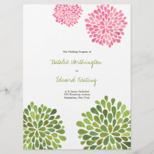 Bloei van de Bloem van het Programma van het Programmakaart