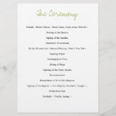 Bloei van de Bloem van het Programma van het Programmakaart (Achterkant)