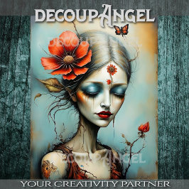 Bloei van de Ziel - Decoupage- Tissuepapier