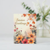 Bloei van het Herfst Briefkaart (Staand voorkant)