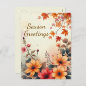 Bloei van het Herfst Briefkaart (Voorkant / Achterkant)