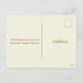 Bloei van het Herfst Briefkaart (Achterkant)