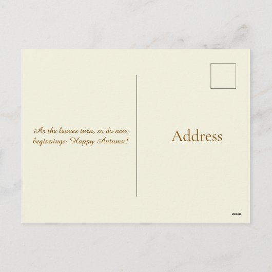 Bloei van het Herfst Briefkaart (Achterkant)