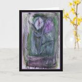 Bloei van Lavendel - het Oorspronkelijke Wenskaart Kaart (Gele Bloem)