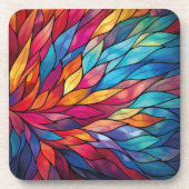 Bloei van stralend Glas in lood Bier Onderzetter (Voorkant)