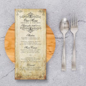  bloei vintage bruiloft menu