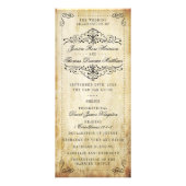  bloei vintage bruiloft programma (Voorkant)