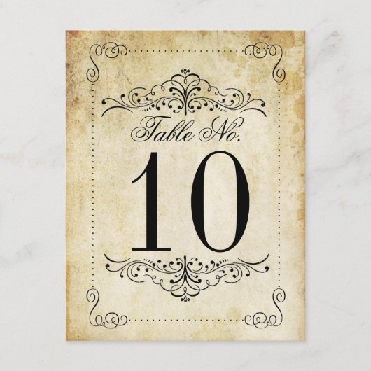  bloei vintage bruiloft tafel nummer Kaarten (Voorkant)