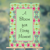 Bloei voor elk moment acryl bord (Neutraal)