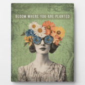 Bloei Waar Geplant Surrealistische Bloem Vrouw Fotoplaat (Voorkant)