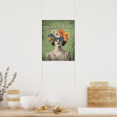 Bloei Waar Geplant Surrealistische Bloem Vrouw Poster (Keuken)