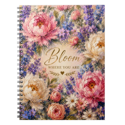 Bloei Waar Je Bent Boek Notitieboek (Voorkant)