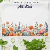 Bloei waar je bent geplant Bloementuin Lover's Theedoek (Gevouwen)