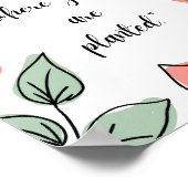 Bloei waar je bent geplant - Floral Quote Poster (Hoek)