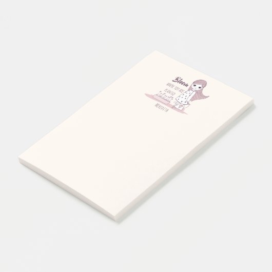 "Bloei waar je bent geplant" Motivatie citaat Post-it® Notes (Schuin)