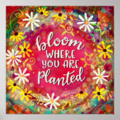 Bloei waar je bent geplant Quote Inspirivity Poster (Voorkant)