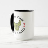 Bloei waar je bent geplant Succulent Mok (Voorkant links)