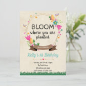 Bloei waar je bent geplant uitnodiging (Staand voorkant)