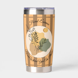 Bloei waar je bent geplant yoga water fles geïsoleerde drinkbeker