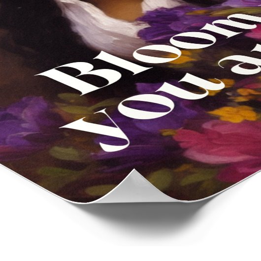 Bloei waar je bloemig bent geplant poster (Hoek)