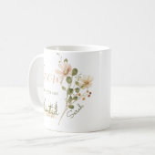 Bloei waar je geplant bent gepersonaliseerd koffiemok (Voorkant links)