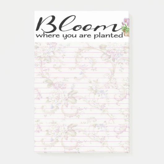 Bloei waar je geplant bent post-it® notes (Voorkant)