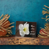 Bloei waar je geplant bent Quote White Daffodil Fotoplaat (Zijkant)