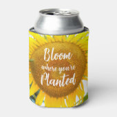 Bloei waar je geplant gele zonnebloem blikjeskoeler (Blikje Voorkant)