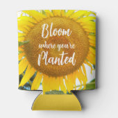 Bloei waar je geplant gele zonnebloem blikjeskoeler (Achterkant)