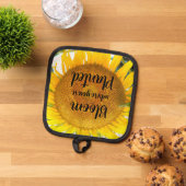 Bloei waar je geplant gele zonnebloem pannenlap (Top down)