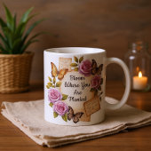 Bloei waar je geplant Mok bent