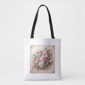 Bloei waar je ook gaat: Floral Design Canvas tas (Voorkant)