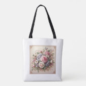 Bloei waar je ook gaat: Floral Design Canvas tas (Achterkant)
