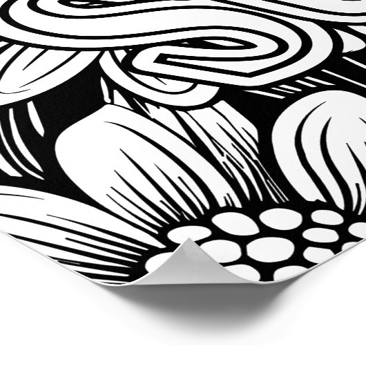 "Bloei waar je staat" Bloemkleurig Poster (Hoek)