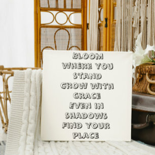 Bloei waar je staat, inspirerend minigedicht poster