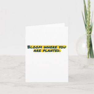 Bloei waar je Sticker hebt geplant Kaart