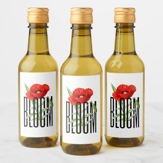 bloei wijn etiket (Flessen)
