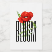 bloei wijn etiket (Enkel label)