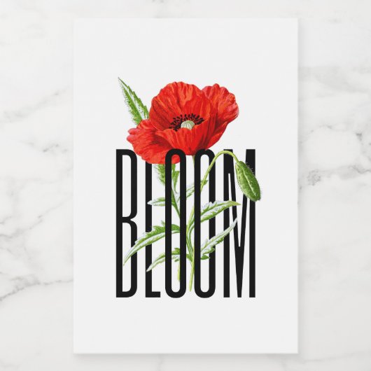 bloei wijn etiket (Enkel label)