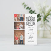  Bloei Wit Dank u Foto Post Kaart (Staand voorkant)