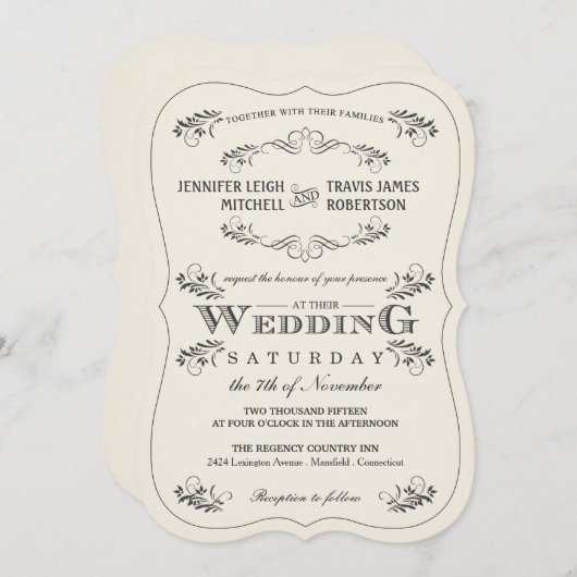 Bloei Witte Huwelijksuitnodigingen Kaart (Voorkant / Achterkant)