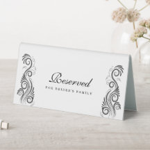  Bloei Zwart Monogram Huwelijk Gereserveerd