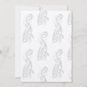  Bloei Zwart Monogram Huwelijk Save The Date (Achterkant)