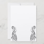  Bloei Zwart Monogram Trouwfoto Save The Date (Achterkant)