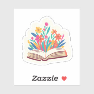 Bloeiboek   Boek Liefhebber Bloemen Bloemen  Sticker