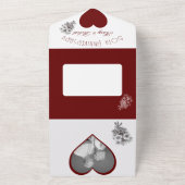 Bloeide 50-jarig jubileum -  Bourgondië en Wit All In One Uitnodiging (Buitenkant)